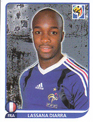 Lassana Diarra France samolepka Panini World Cup 2010 #95